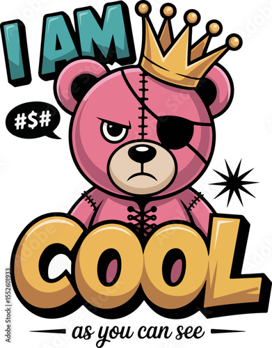  i, am, cool, teddy t-shirt design