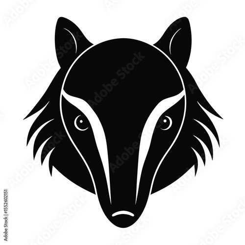 Anteate face on white background vector on white background