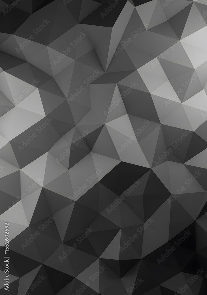 Obraz premium Black and gray polygon mesh design