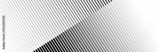 Black and white striped halftone gradient. Fading line gradation background. Repeating strip pattern backdrop.