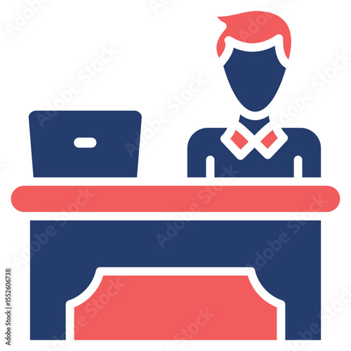Receptionist glyph color icon