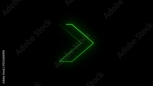 abstract colorful arrow animation background. Direction arrow animation. Directional Bold Arrows Going Direction and Swipe up arrow for social media. neon arrows on a black background.