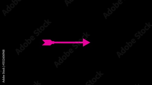 target icon animation with an arrow towards the target on black background.Animated Business Goal Concept Video - Aim goal target icon arrow sign.
