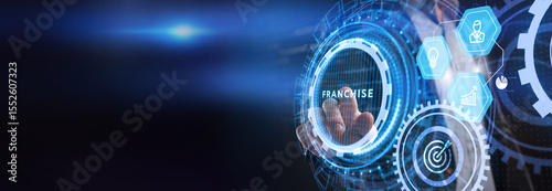 Franchise concept. Business, Technology, Internet and network concept.