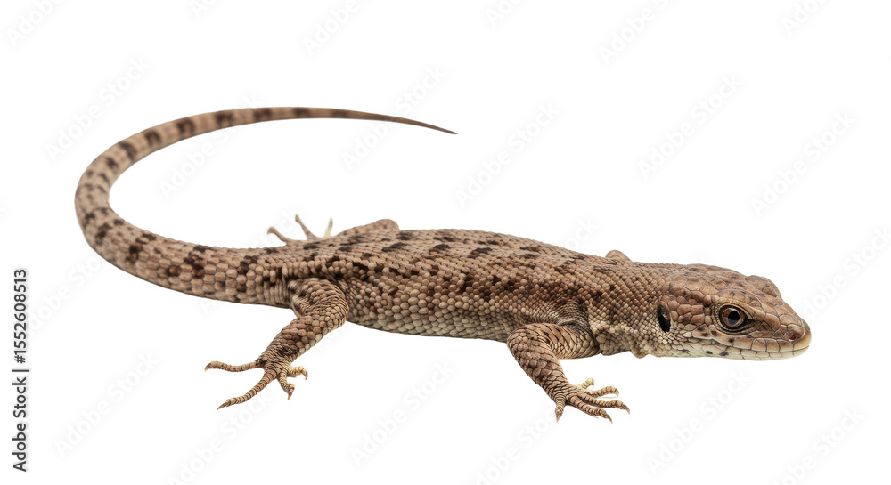 Naklejka premium Isolated Armadillo Lizard on White Background.