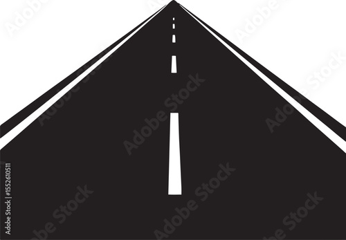 Monochromatic Road Perspective An Endless Journey into the Unknown Landscape