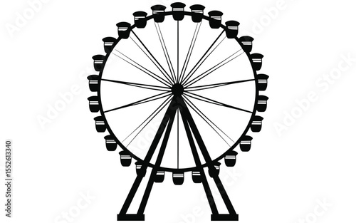 ferris wheel on white background