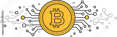 Bitcoin Cryptocurrency Digital Currency and Blockchain Technology