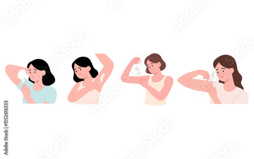 Women experiencing underarm irritation or discomfort