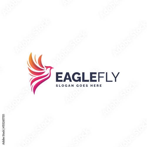 Gradient Modern Eagle Logo Design