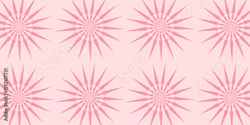 Candy color sunburst background. Abstract pink cream sunbeams design wallpaper. Colorful spinning lines for template, banner, poster, flyer. Sweet rotating cartoon swirl or whirlpool. Vector backdrop
