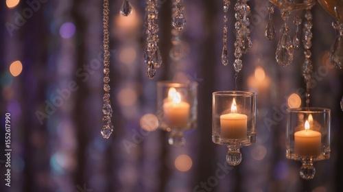Elegant candlelit decorations for romantic events indoor venue photography warm atmosphere close-up view ambiance