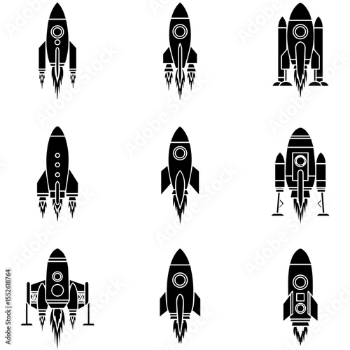 The definitive collection of rocket silhouettes for professional logo designers and branding agencies