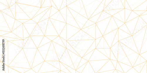 Abstract of simple golden line triangle pattern geometric background. Seamless geometric polygonal repeatable pattern swatch background, Trendy design vector background for web backdrop orpaper print.