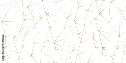 Abstract of simple golden line triangle pattern geometric background. Seamless geometric polygonal repeatable pattern swatch background, Trendy design vector background for web backdrop orpaper print.