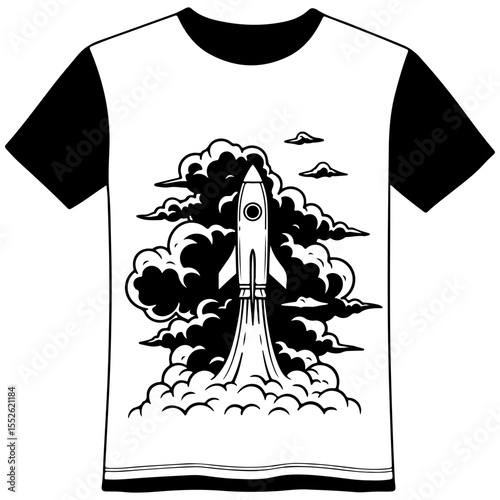 A beautiful assortment of spacecraft and t-shirt silhouette designed for science club, planetariums, and educational exhibits.