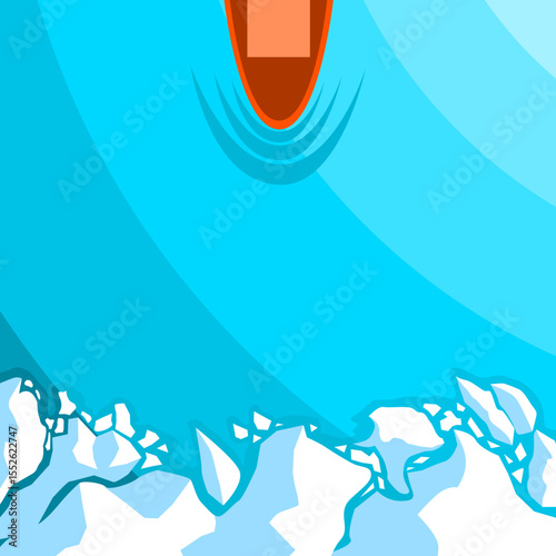 Exploring arctic melting illustration