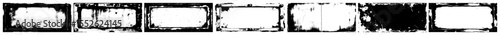 Vector Abstract distressed rectangular frames collection.