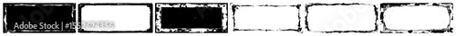 Vector Distressed rectangular frames collection with rough edges.