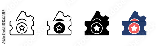 Event Ticket icon sheet multiple style collection