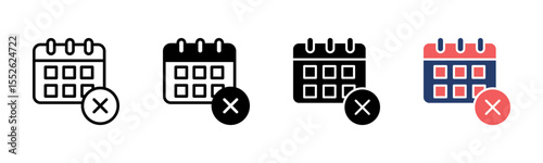 Cancel icon sheet multiple style collection
