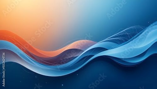 Trendy Fluid Gradient Background with Dynamic Wave Line Effect