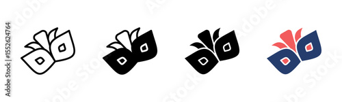 Party Mask icon sheet multiple style collection
