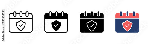 Security icon sheet multiple style collection