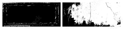 Vector Distressed rectangular frames with grunge textures.