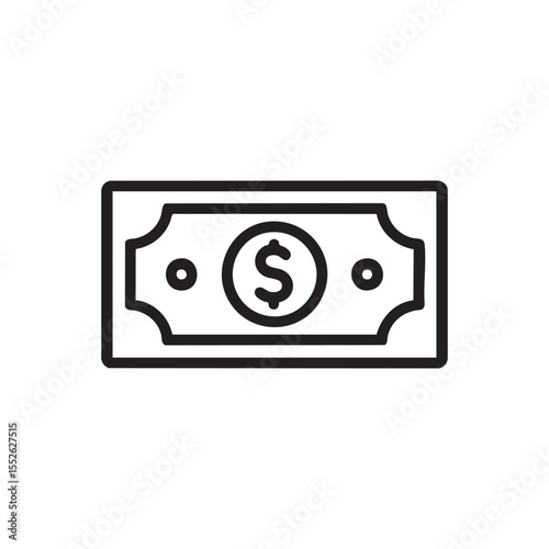 Simple outline icon of a dollar bill Free Download Simple outline icon of a dollar bill - GFXLoad