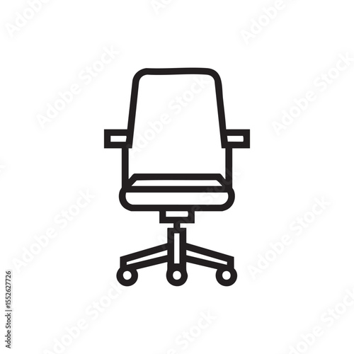  Simple outline icon of an office chair