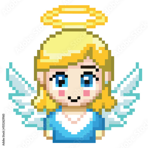 Pixel angel face