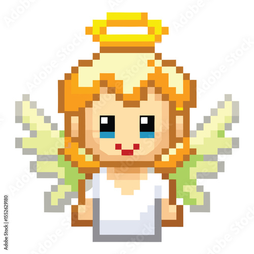 Pixel angel face