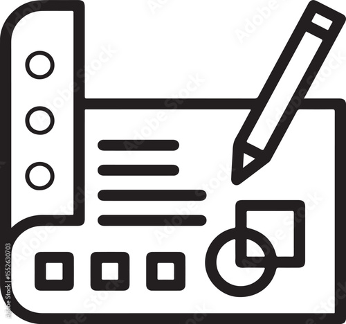 vector illustration of a clipboard with a pen