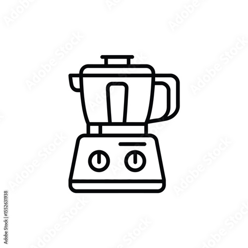 Line Art Icon of a Modern Blender Appliance