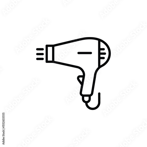 Simple Line Art Hair Dryer Icon
