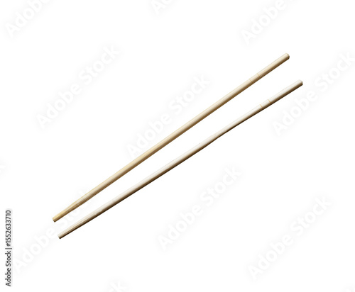 two wooden chopsticks isolated