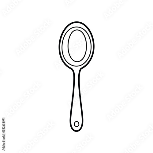 Simple Outline of a Kitchen Measuring Spoon