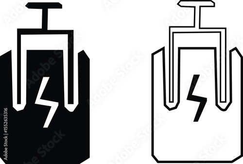 Cricut  Breaker icon  pack in solid Style silhouette Illustration vector. 