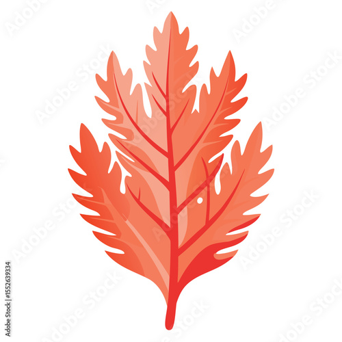 coral-leaf-isolated-realistic-on-white-background