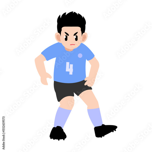 A defender blocking an opponent
