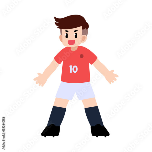 A celebrating soccer player