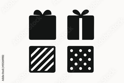 Gift Icons Present Box Designs for Holiday & Celebration Graphics
