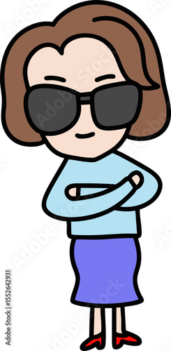Woman wearing sunglasses