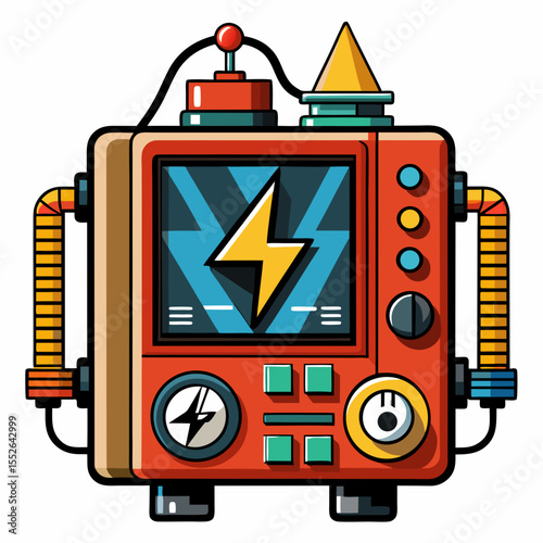 vector illustration of a battery charger