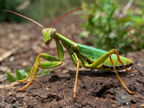 praying mantis on a branch