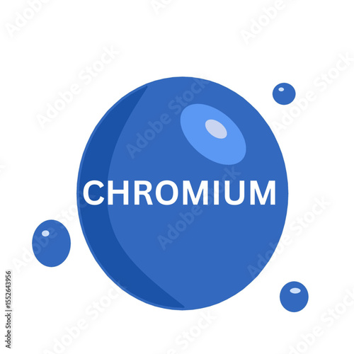chromium molecule representation rd color substance  molecule compound .eps
