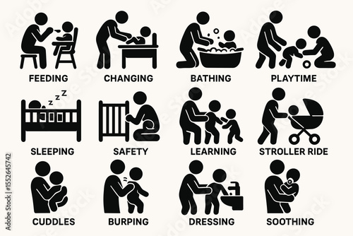 Parenting stages: feeding, bathing, sleeping, playtime, and more