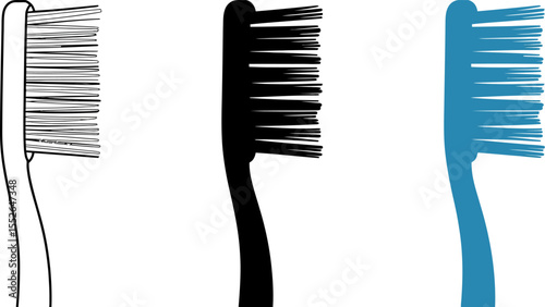 Toothbrush types vector illustration dental care oral hygiene teeth cleaning brushing daily routine 100 editable vector illustration with png format