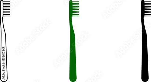 Toothbrush illustration vector art dental hygiene oral care teeth cleaning minimalist design simple icon set editable vector illustration with png format